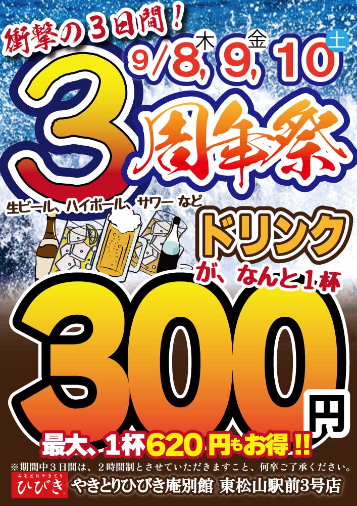 3号店周年祭ポスター2022